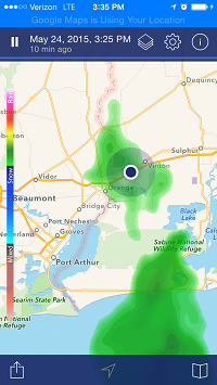 A rain cloud shaped as a full size dog is hovering over Mr. Gabriel De La Vega Jr's Semi Truck.