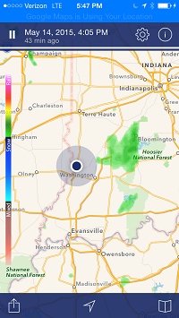 A rain cloud shaped like some kind of flying butterfly is consistently poking its nose at Mr. Gabriel De La Vega Jr. while he is driving is Semi Truck down the road. 