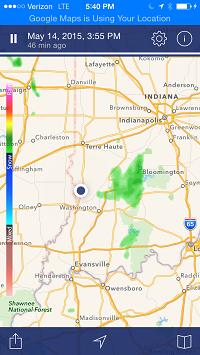 A rain cloud shaped like some kind of flying butterfly is consistently poking its nose at Mr. Gabriel De La Vega Jr. while he is driving is Semi Truck down the road.